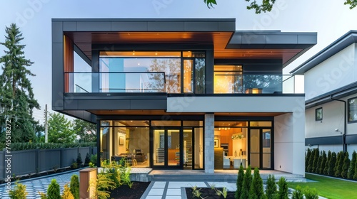 Ideal for business rentals, property sales, and advertising, this contemporary two-story house boasts modern design and spacious interiors.
