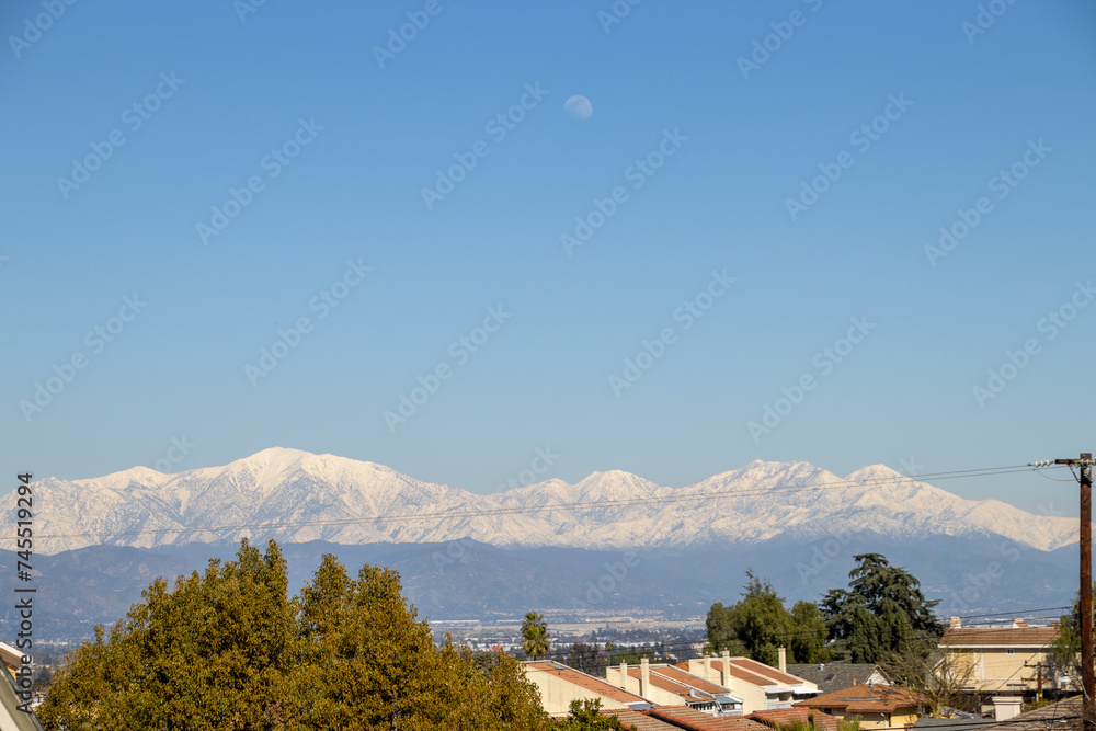 Snowy California Mountain Landscape