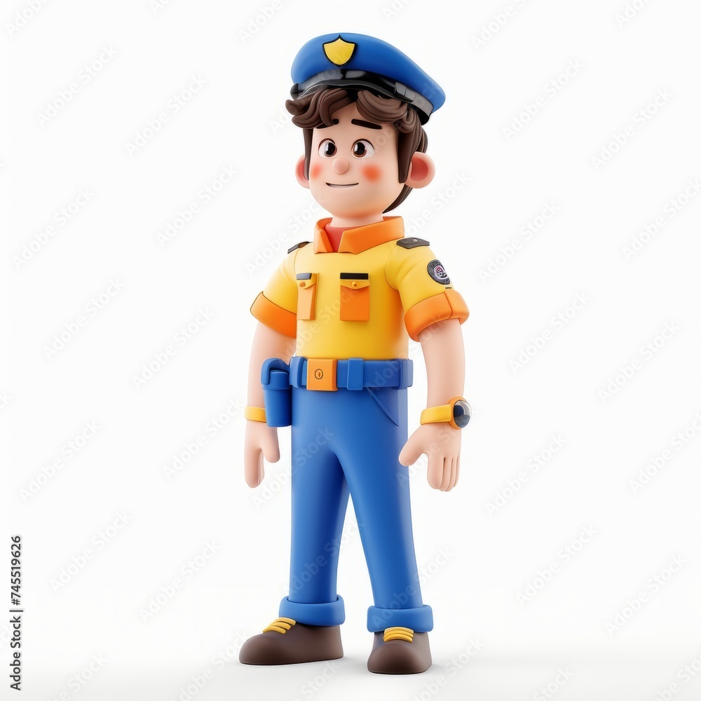 Clay animation character wearing a lifeguard's uniform and holding a rescue buoy, on an isolated white background, Generative AI Clay animation character wearing a lifeguard's uniform and holding a rescue buoy, on an isolated white background, Generative AI