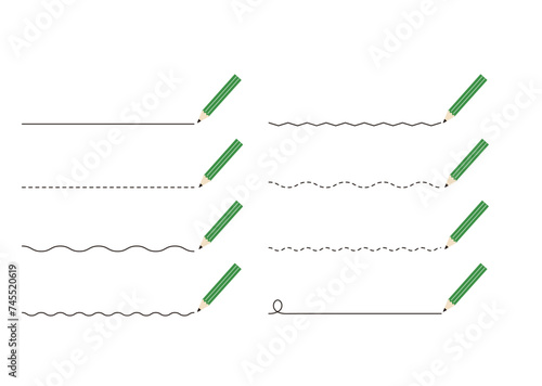 鉛筆で引いたいろんな線　セット