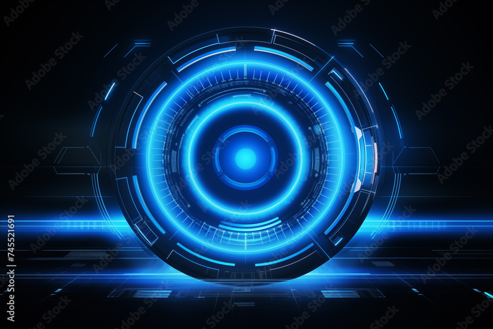 Futuristic user interface HUD tech elements for game creation or footage overlay. Sci-fi illustration design. Futuristic user interface HUD tech elements for game creation or footage overlay. Sci-fi illustration design.
