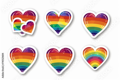 LGBTQ Sticker fascinating design. Rainbow unrivaled sticker motive infatuated diversity Flag illustration. Colored lgbt parade demonstration pronoun equality. Gender speech and rights mirth