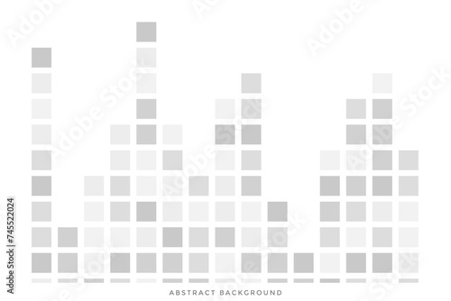 Sound wave equalizer vector White Background Abstract for Business Power Point Design