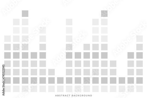 Sound wave equalizer vector White Background Abstract for Business Power Point Design