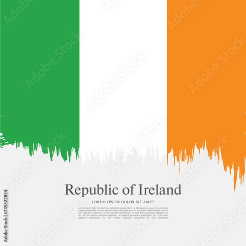 Flag of Ireland, vector illustration