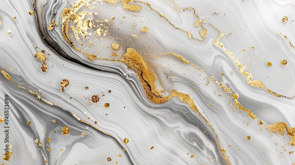 Abstract ocean- ART. Natural Luxury. Style incorporates the swirls of marble or the ripples of agate. Very beautiful white paint with the addition of gold powder - generative ai Abstract ocean- ART. Natural Luxury. Style incorporates the swirls of marble or the ripples of agate. Very beautiful white paint with the addition of gold powder - generative ai