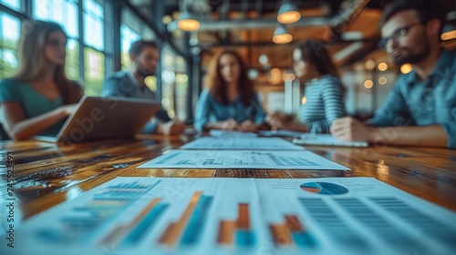 Wallpaper Mural Business team working on a project in the office behind a table or reviewing and discussing a business project. IT workers in the office. Team concept. Work concept. Leaders concept.Business concept Torontodigital.ca