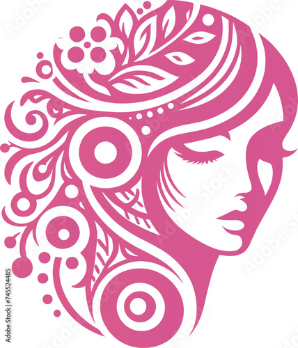 Woman profile beauty hair logo premium vector © Jubayer
