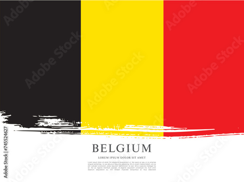 Flag of Belgium, brush stroke background