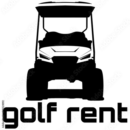 golf cart logo concept black vector