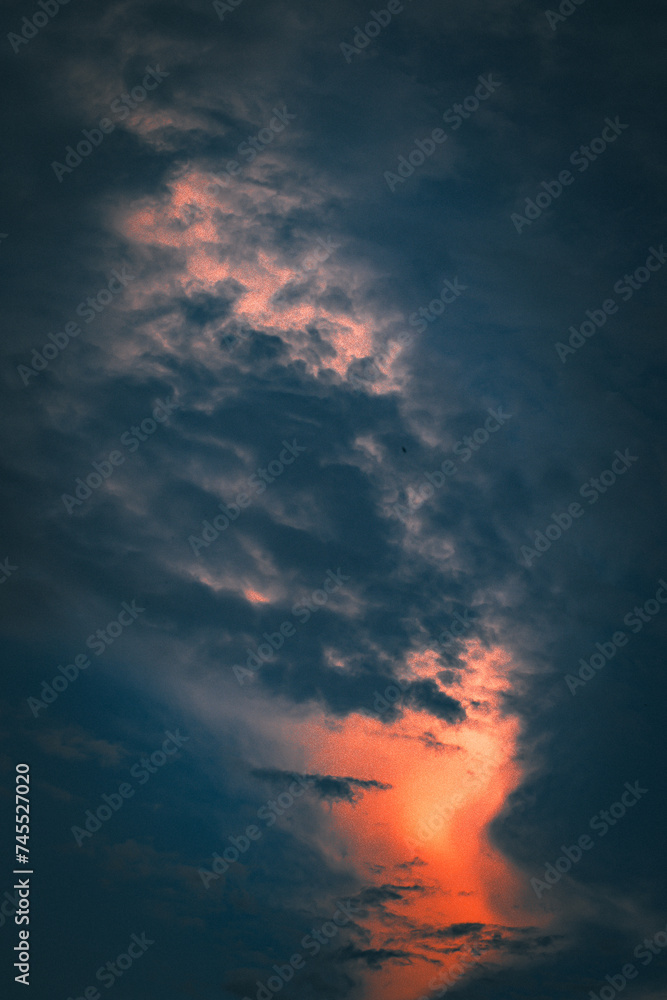 Dramatic cloudscape at sunset over the Highveld region in South Africa