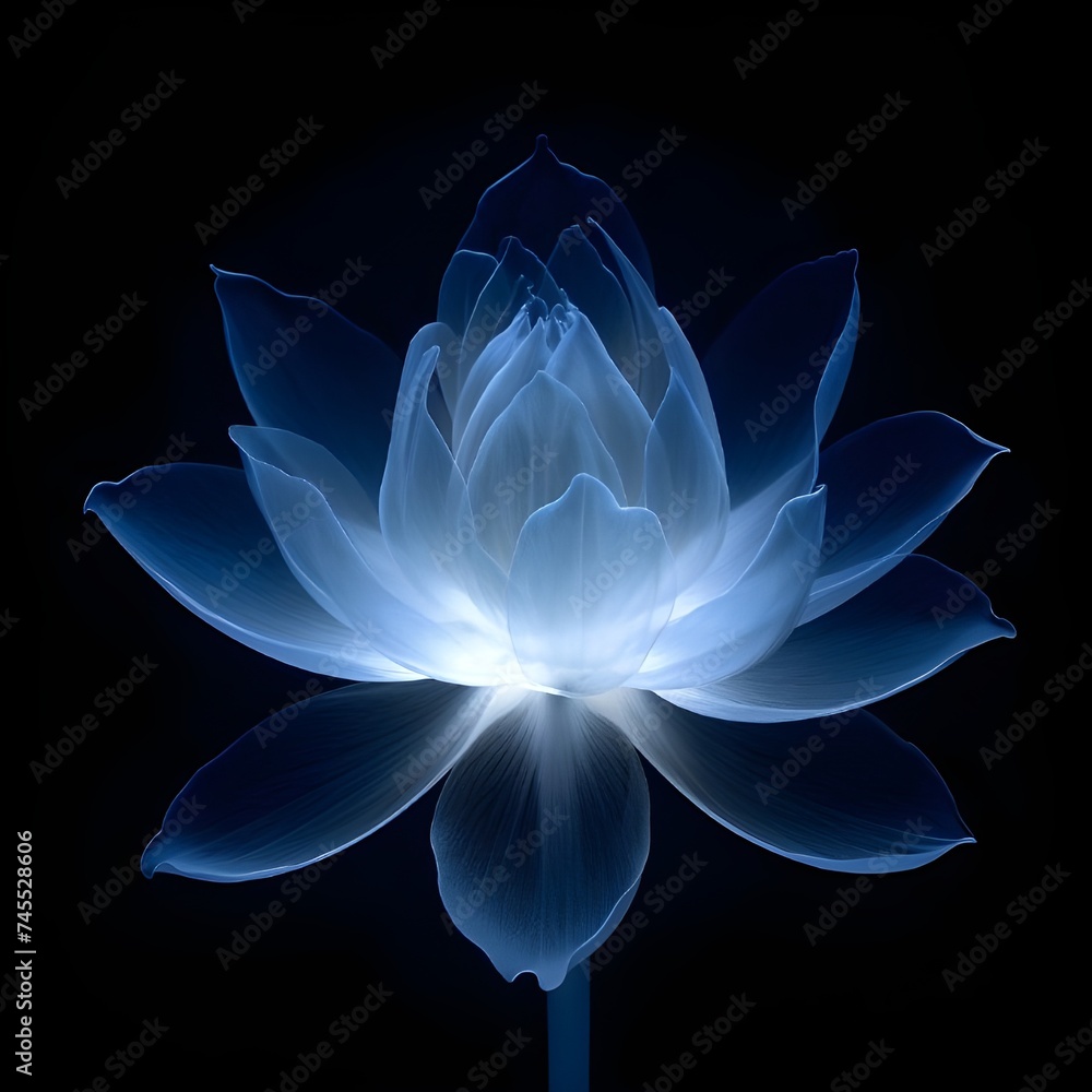 Translucent lotus flower Translucent lotus flower