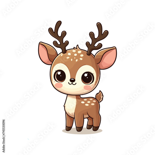 cute funny animal cartoon vector on white background