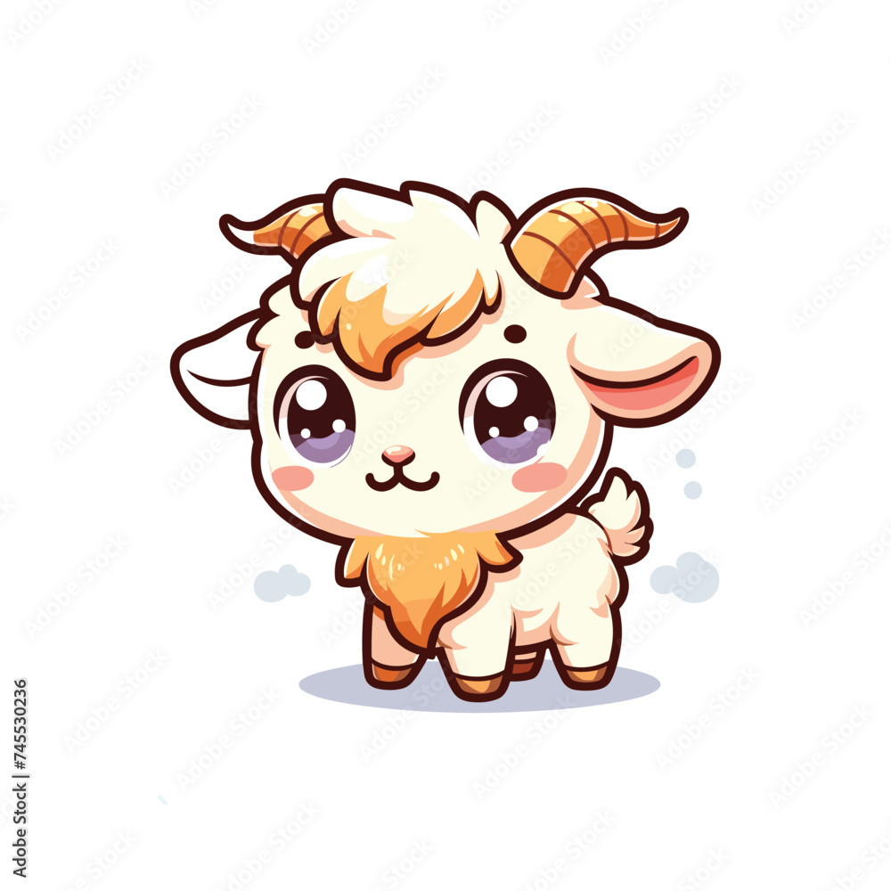 Fototapeta premium cute funny animal cartoon vector on white background