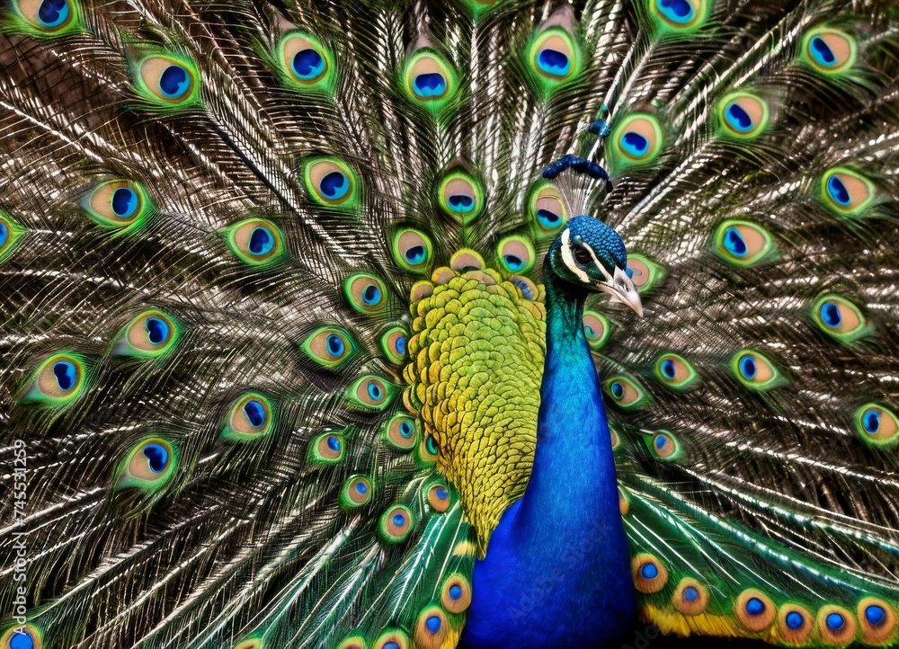 Obraz premium A beautiful peacock