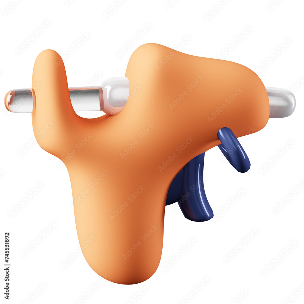 Fototapeta premium 3D Icon Glue Gun Illustration
