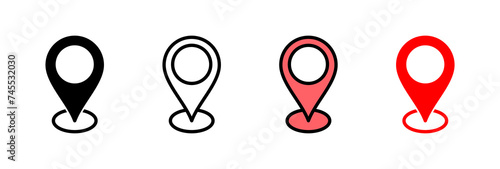 Address icon vector illustration. home location sign and symbol. pinpoint