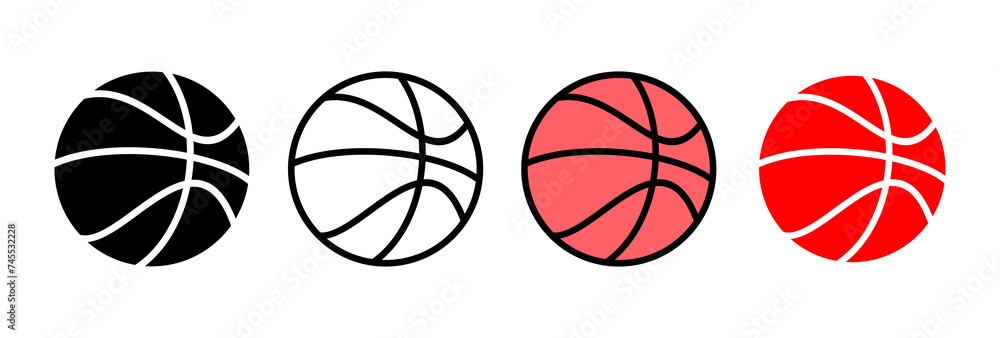 Basketball icon vector illustration. Basketball ball sign and symbol