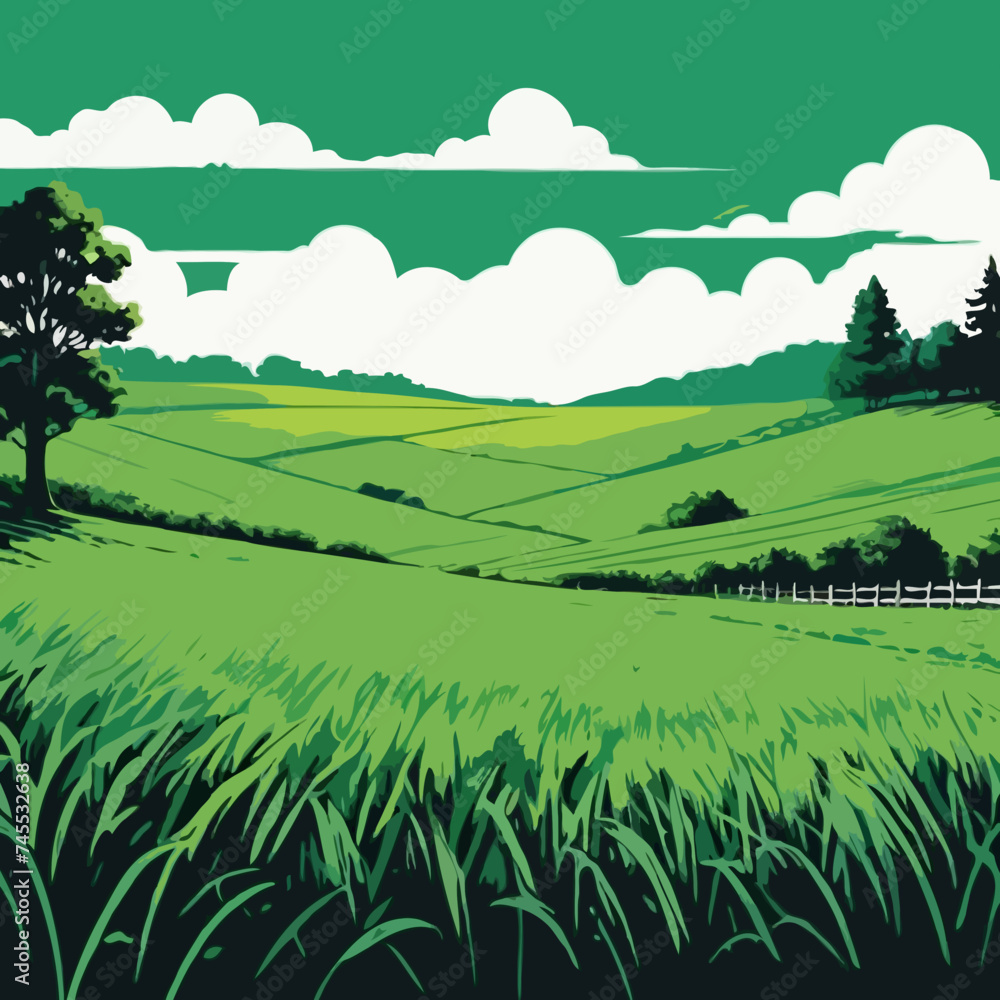 landscape with green field
landscape with green field