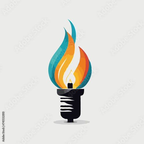 light bulb icon on white 