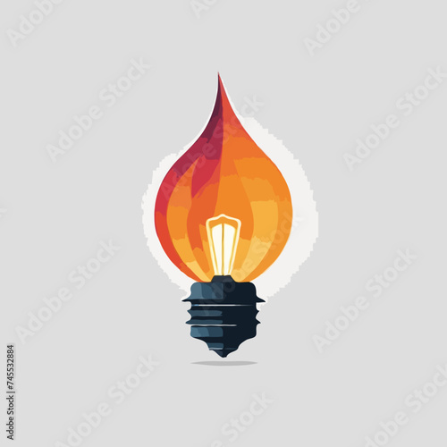 light bulb icon on white 