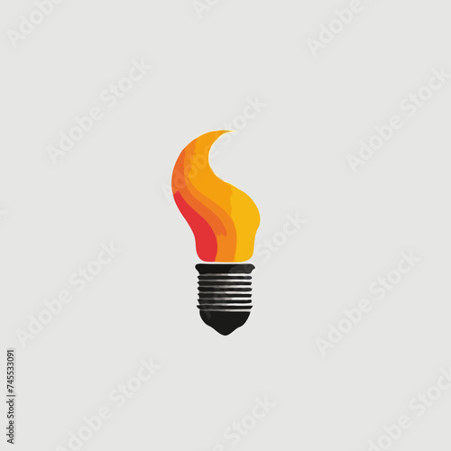 light bulb icon on white 