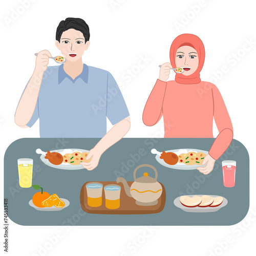 muslim iftar fasting together