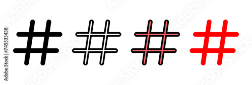 Hashtag icon vector illustration. hashtag sign and symbol