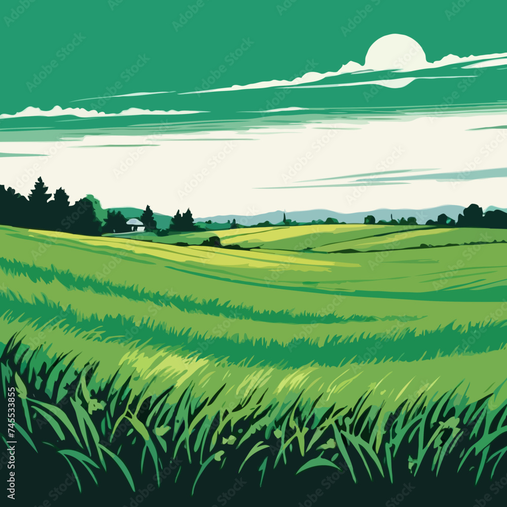 landscape with green field
landscape with green field