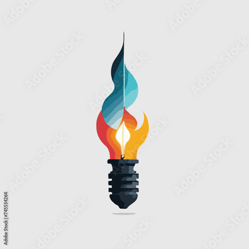 light bulb icon on white 