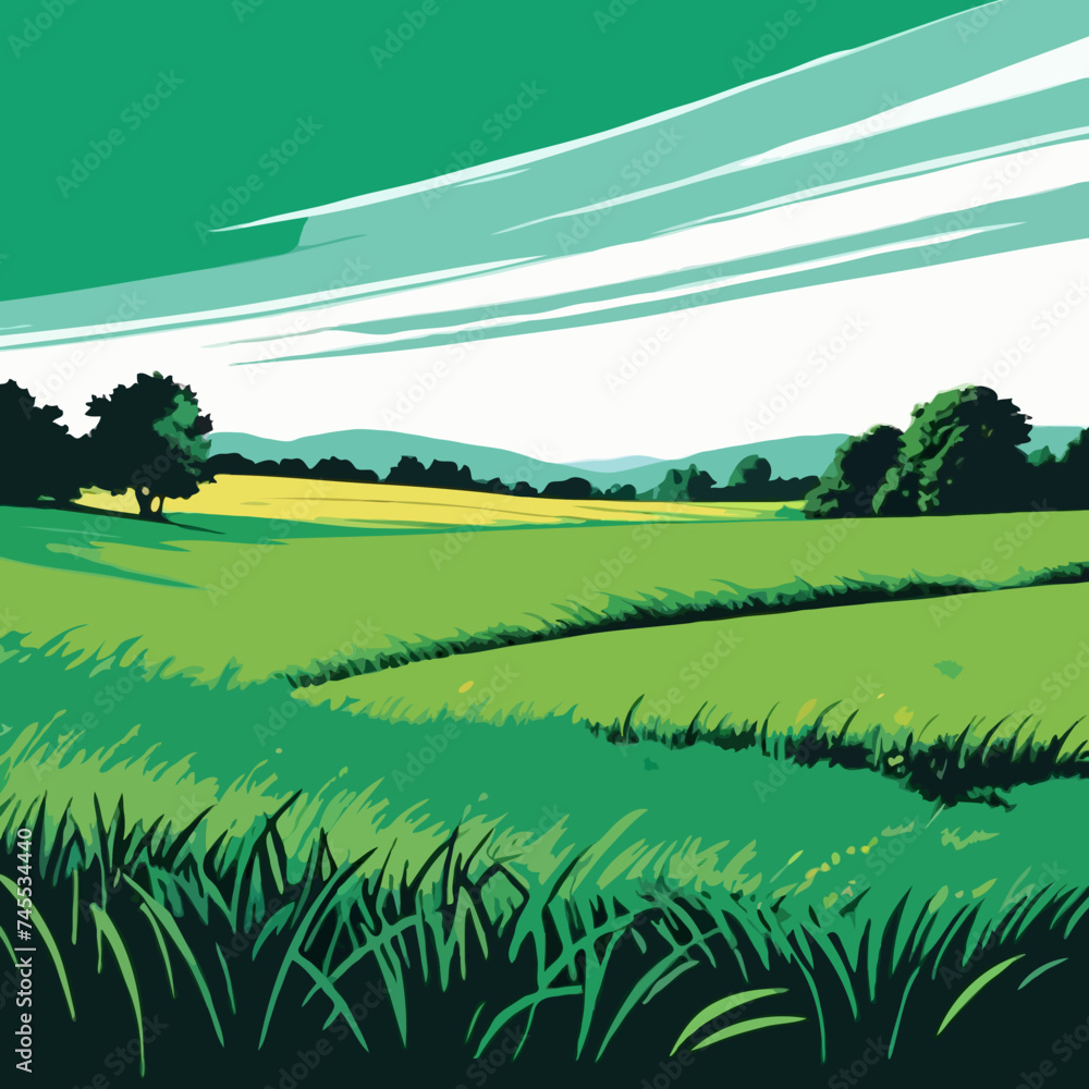 landscape with green field
landscape with green field