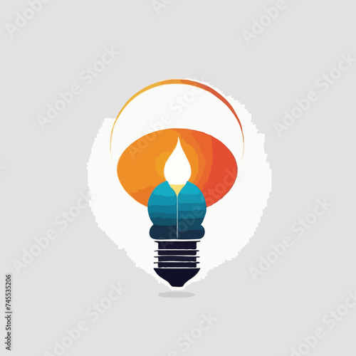 light bulb icon on white 