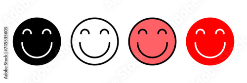 smile icon vector illustration. smile emoticon icon. feedback sign and symbol