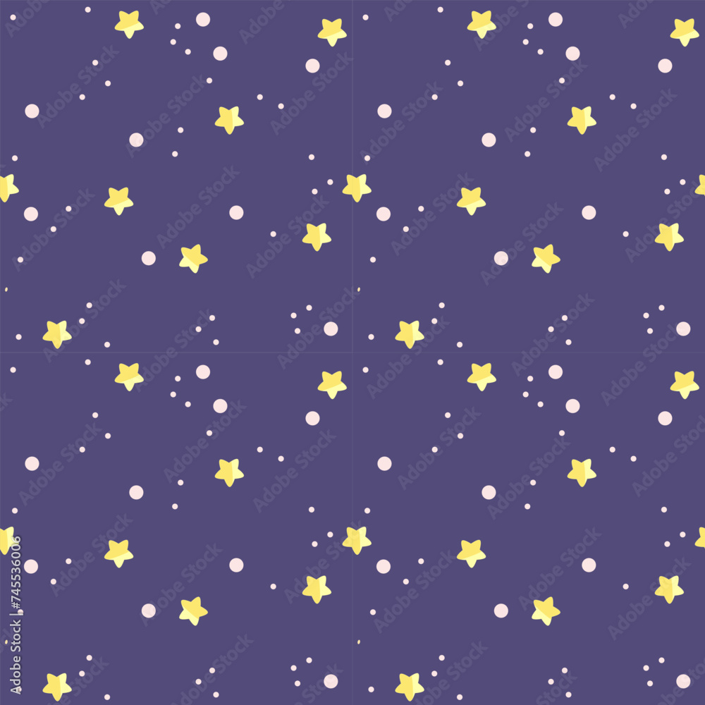 Ditsy star seamless repeat pattern