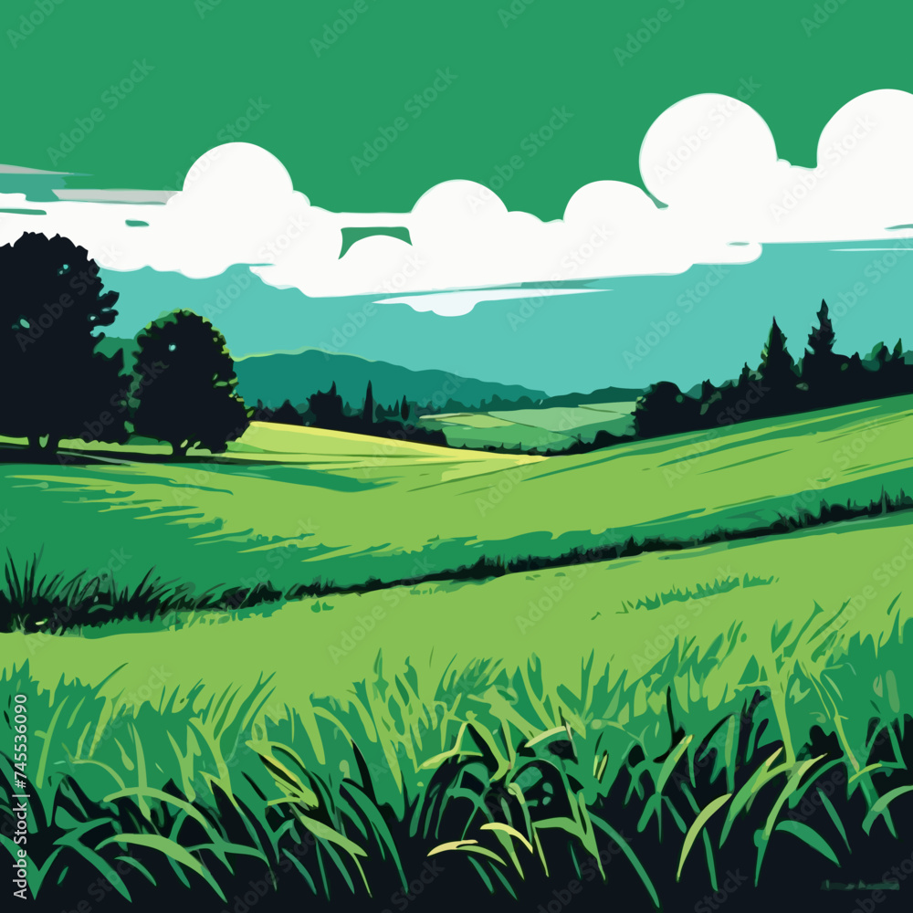 landscape with green field
landscape with green field