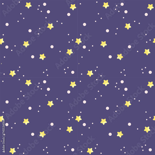 Ditsy star seamless repeat pattern