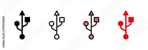 Usb icon vector illustration. Flash disk sign and symbol. flash drive sign.