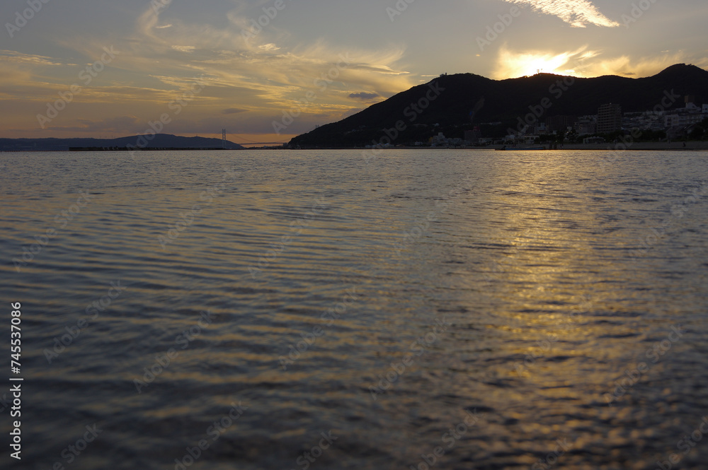 海と夕焼け 海と夕焼け