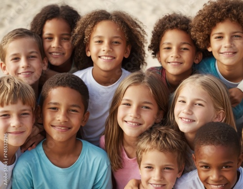 Group of happy children