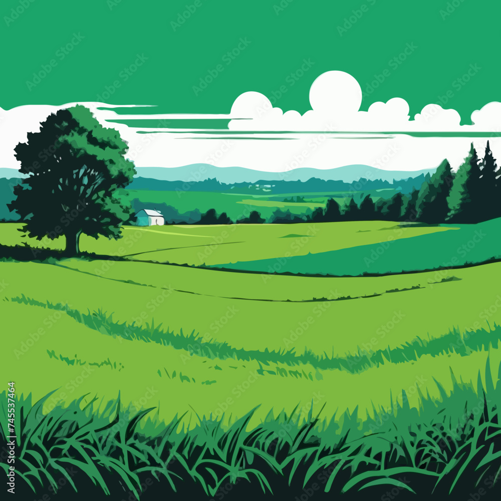 landscape with green field
landscape with green field
