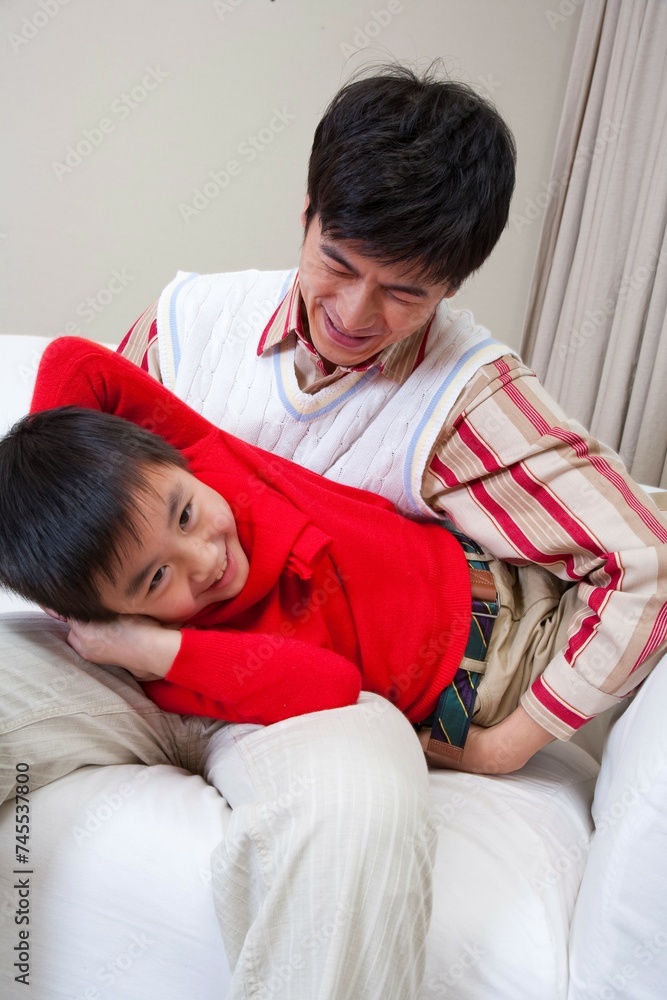 Fototapeta premium Family life with traditional Chinese style