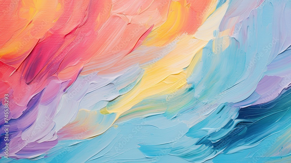 Pastel rainbow abstract brush stroke painting, diversity, autism awareness background