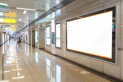 Digital signage Blank screen for advertising in public space