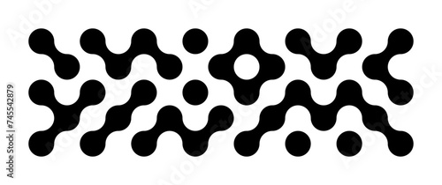 Metaball Connect Dots Set. Vector Circle Shapes. Abstract Geometric Dots. Morphing Blob Elements