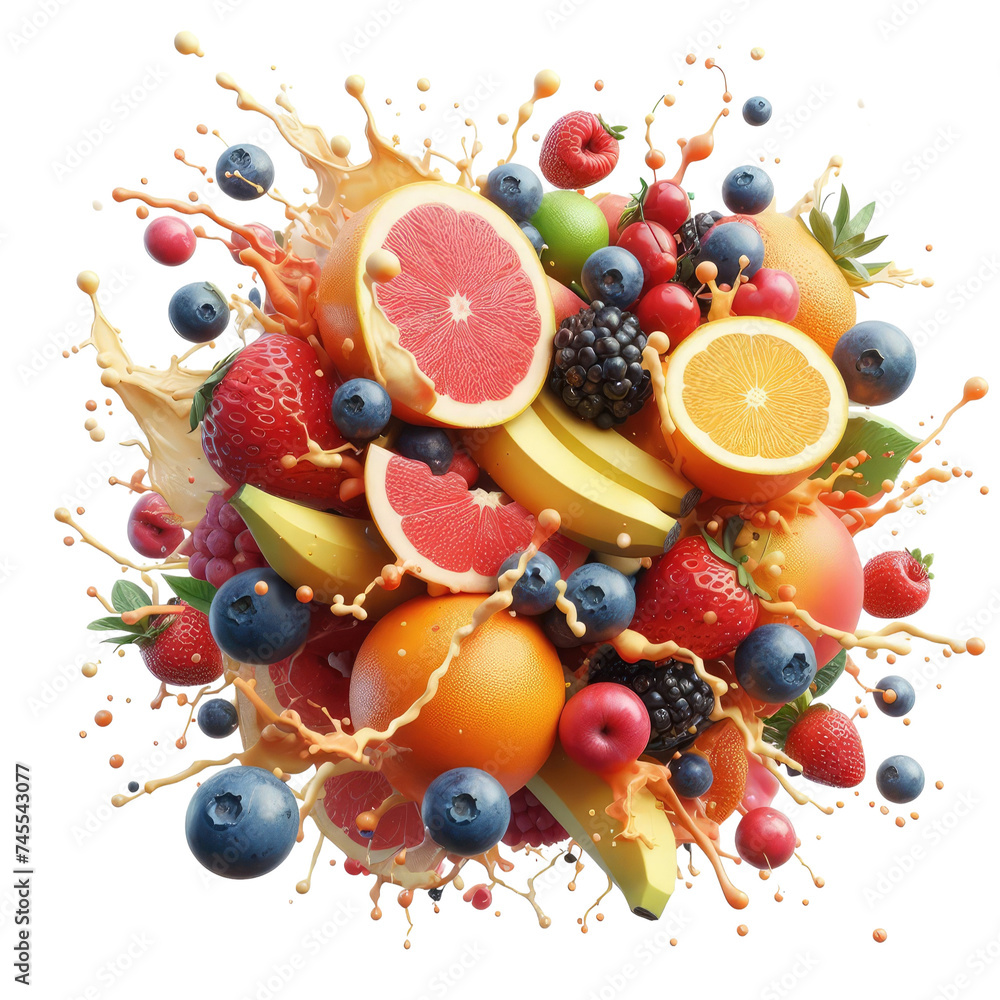 Isolated Fruits on a Clear PNG Canvas Generative AI Isolated Fruits on a Clear PNG Canvas Generative AI