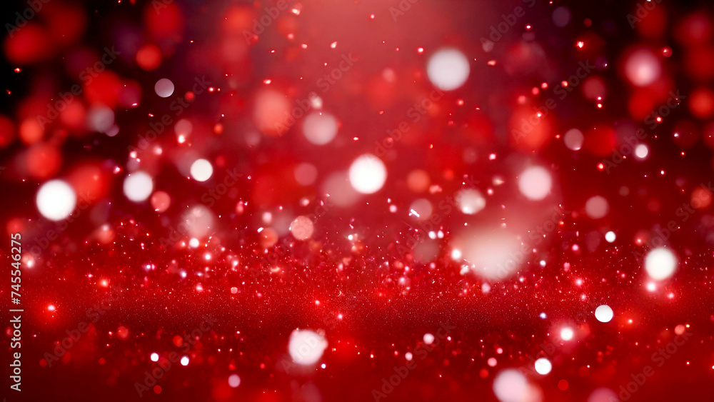 Red glow particle abstract bokeh background. generative ai Red glow particle abstract bokeh background. generative ai