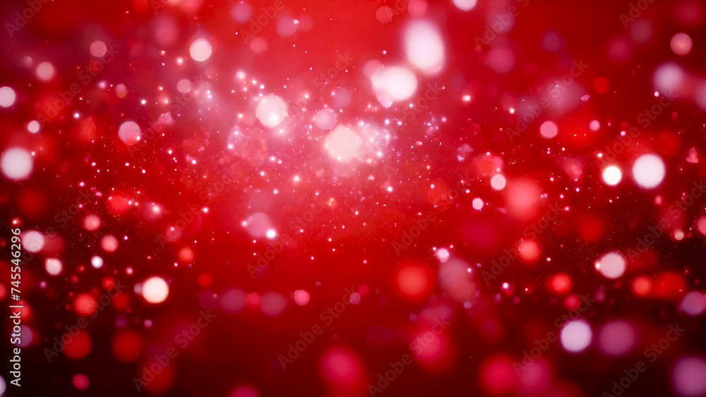 Red glow particle abstract bokeh background. generative ai Red glow particle abstract bokeh background. generative ai