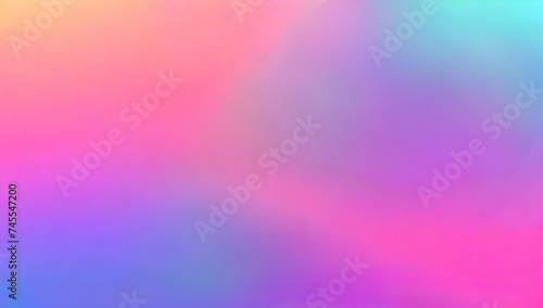 Clor gradient background with noise. Abstract pastel holographic blurred gradient background. Colorful digital, soft noise effect. Background illustration. photo