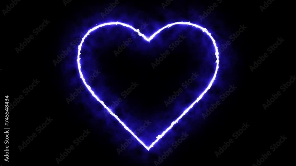 An animated heart outline crafted with a vibrant blue nuclear reactor line forming its shape, pulsating with energy. An animated heart outline crafted with a vibrant blue nuclear reactor line forming its shape, pulsating with energy.