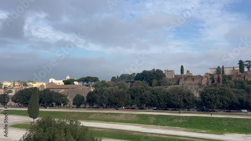 Rhe view on city in Rome, Italy photo